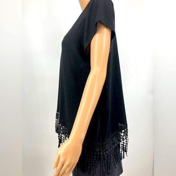 Adore Me Lace Trim Black Top Size M - Picture 2 of 8